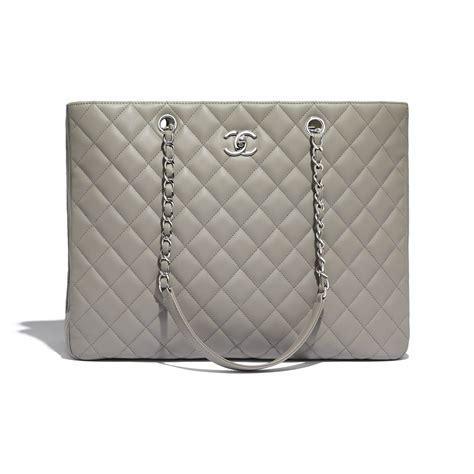 chanel calfskin shopper tote|Large shopping bag, Calfskin & silver.